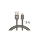 Swissten USB - lightning podatkovni in polnilni kabel, siv, 1,2 m