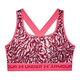 Sportski grudnjak Under Armour Womens Armour Mid Crossback Printed Sports Bra - penta pink/black