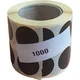 ETIKETE U ROLI FI22 MM DVOREDNE (FI 40-HILZNA) 1000/1 CRNE