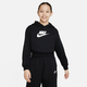 Nike G NSW CLUB FLC CRP HDY HBR, dječji pulover, crna FD2925