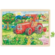 Goki puzzle traktor - Green