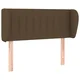 Vidaxl Vzglavje z ušesi temno rjavo 83x23x78/88 cm blago