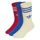 ADIDAS ORIGINALS Nogavice Crew 3 Pairs kremna / modra / rdeča