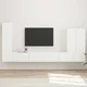 Set zidnog ormarića za TV 6 kom. Bijelo