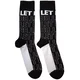 The Beatles Let It Be Text Outlines Repeat Black 40-45 Nogavice