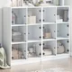 Regal za knjige s vratima bijeli 136 x 37 x 109 cm drveni