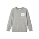 NAME IT Sweater majica LAMAL, siva melange / bijela