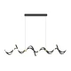 LED luster na sajli COLIA LED/55W/230V crna/zlatna