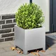 Vidaxl Vrtno korito 2 kosa 30x30x30 cm pocinkano jeklo