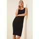 Happiness Istanbul Womens Black Corduroy Knitted Dress