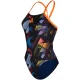 Womens swimwear aqua sphere essential tie back multicolor/navy s -