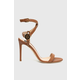 Kožne sandale Elisabetta Franchi boja: smeđa, SA01L31E2