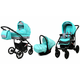 Babylux Largo Mint | 3v1 Kombinirani Voziček kompleti | Otroški voziček + Carrycot + Avtosedežem