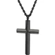 Ogrlica Pure Cross - Črna KP38414