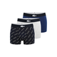 LACOSTE Bokserice Trunks Underwear, bijela / morsko plava / svijetlosiva