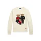 Polo Ralph Lauren Pulover svetlo bež/brokat/rdeča/črna