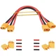 YUNIQUE GREEN-CLEAN 2 dela XT60 moško-ženski kabel 30cm 14AWG silikon + 2 para XT60 moški/ženski konektorji za RC Lipo FPV dron baterije