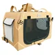 Mersjo Mersjo Adventure transporter torba za mačke in pse do 15 kg, zložljiva, 3 vhodi, rjava, 50,5 × 33 × 33 cm
