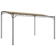 Vidaxl Nadstrešek taupe 4x3 m 180 g/m2 blago in jeklo