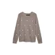 VERO MODA Pulover VMDOFFY kremna / temno siva