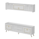 Hanah Home HANAH HOME Alya - White, Gold TV omarica, (20868553)