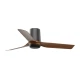 FARO 33835 - Plafonski ventilator MINI PUNT TUB S braon/crna, prečnik 90 cm + daljinski upravljač