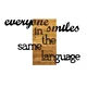 Atelier Del Sofa Zidna dekoracija Everyone Smiles in The Same Language, 95x3x58 cm, Crna