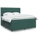 vidaXL vidaXL Box spring postelja z vzmetnico temno zelena 200x200 cm žamet, (21305802)