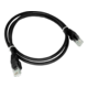 Patch kabel U/UTP kat 6 PVC 1,0 m črne barve ALANTEC