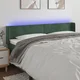 Vidaxl vidaXL Vzglavje postelje z LED diodo temno zeleno 163x16x78/88 cm žametno