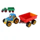 Teddies Traktor z vleko iz plastike 53cm prosto gibanje 2 barvi v mreži