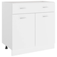 VIDAXL spodnja omarica s predalom bela 80x46x81,5 cm