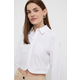 Bombažna srajca Karl Lagerfeld ženska, bela barva