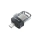 SANDISK USB flash memorija 256 GB MicroUSB Dual Drive - 67087, USB 3.0 / microUSB, 256GB, do 150 MB/s, Transparentna/Srebrna