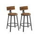 Songmics Set barskih stolov 2 kosa 506x885 cm rjave barve