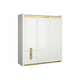 Garderoba Boston BH118 Sjajno bijela, Vestminsterski hrast, 202x180x60cm, Porte guardarobaVrata garderobe: Klasična vrata