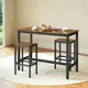 Songmics Komplet barske mize z 2 barskima stoloma 120x60x90 cm rjava črna