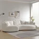 Atelier del Sofa Ugaona garnitura na razvlačenje Venedik Left, 317 x 163.5 x 71 cm, Bela