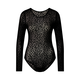Womens Flock Lace Body Black