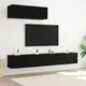 Set TV komoda Zidne 3 pcs Crni hrast Konstruirano drvo