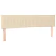 Vidaxl Posteljno vzglavje krem 180x5x78/88 cm blago