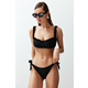 Trendyol Black Bralette Frilly Textured Regular Bikini Set