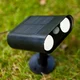 LUTEC LED-sončni zemeljski reflektor BINGO, črn, 16 cm, senzor IP54 - Sodobni - črna - Plastika
