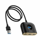 slomart adapter usb 4w1 baseus square round, hub usb 3.0 do 1x usb 3.0 + 3x usb 2.0, 1m (črn)