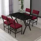 Hanah Home Trpezarijski sto i stolice Dubai , Bordo-crni