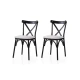 Hanah Home Set trpezarijskih stolica Ekol 286 V2, 2 komada, Beli