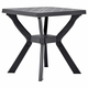 vidaXL Bistro miza antracitna 70x70x72 cm plastika
