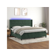 Den Box spring postelja z vzmetnico LED tem. zelena 200x200cm žamet