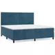 vidaXL vidaXL Box spring postelja z vzmetnico temno modra 200x200 cm žamet, (20761264)