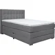 Carryhome POSTELJA BOXSPRING 140 cm x 200 cm , tekstil siva